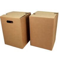 Single piece cardboard stool brown | 300x300x420 mm