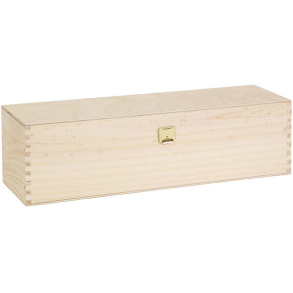 Wooden boxes with hinged lid 365x90x9 mm | 1 wine/sparkling wine