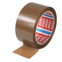 Tesa PP adhesive tapes 64014 - strong adhesive strength | 50 mm x 66 rm | brown