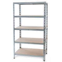 Galvanized metal heavy duty shelving 1800x1000x500 mm - 5...