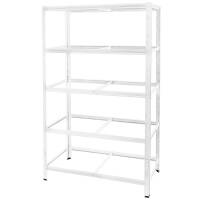 Metal heavy duty shelving white 1800x900x450 mm - 5 shelves