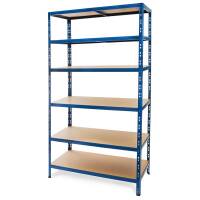 Metal heavy duty shelving blue 2200x1200x500 mm - 6 shelves