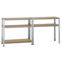 Galvanized metal heavy duty shelving 1800x1000x450 mm - 5 shelves