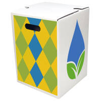 Single piece cardboard stool white STANDARD PRINT | from...