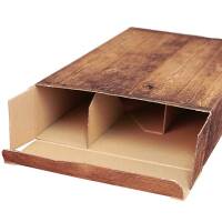 Flaschen-Faltschachteln Vintage | 3 Weinflaschen | 235x78x363 mm