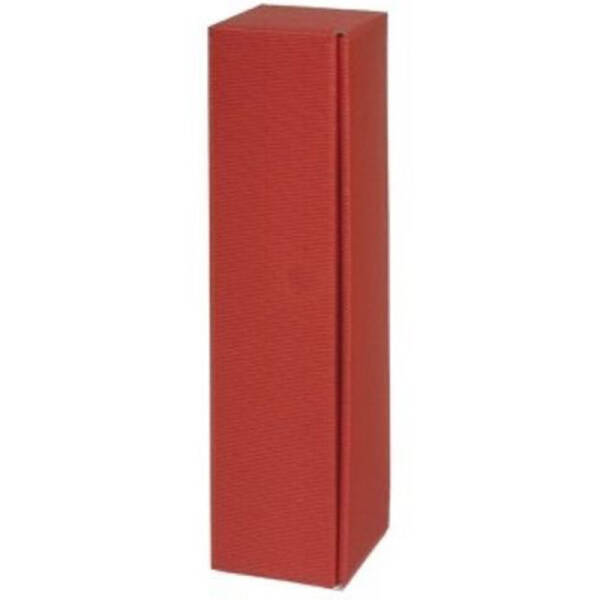 Presentation boxes wave structure red | 1 wine/champagne bottle| 95x95x380 mm