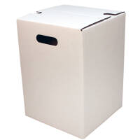 Single piece cardboard stool white | 300x300x420 mm