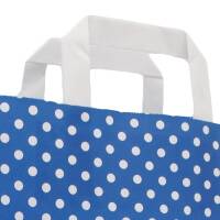 Paper carrier bags 180x80x220 mm|dark blue + white dots