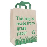 Paper carrier bags|grass paper|320x120x400 mm|print