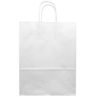 Paper carrier bags 260x120x350 mm|white|ribbed