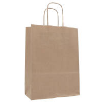 Paper carrier bags 320x120x410 mm|brown|ribbed