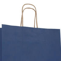 Paper carrier bags 180x80x220 mm|ribbed|blue