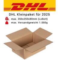 DHL Kleinpakete 1-wellige Faltkartons 350x250x80 mm...