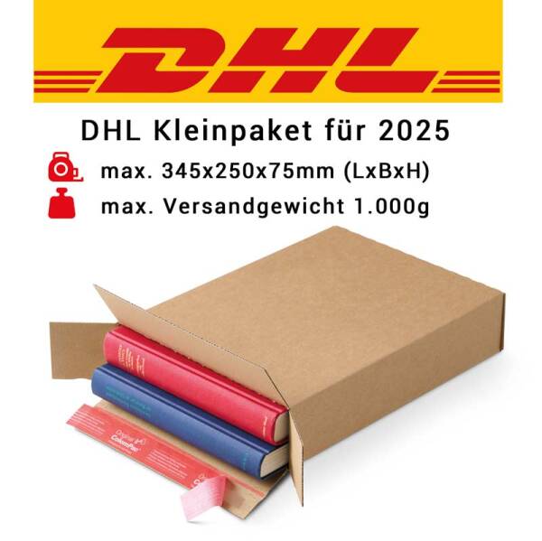 DHL Kleinpakete mit SK-Streifen 345x250x75 mm (Außenmaß)