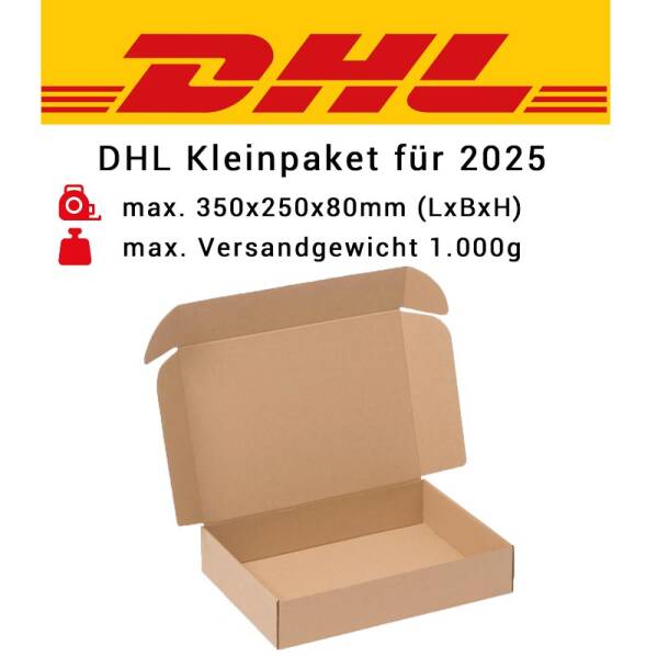 DHL small parcels folding boxes 350x250x80 mm (outer dimensions)