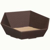 Press baskets wave structure hexagon | brown |...