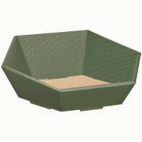 Press baskets wave structure hexagon | green |...