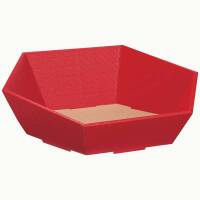 Press baskets wave structure hexagon | red |...