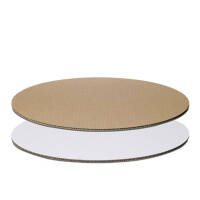 Decorative plates oval | white and brown | 200x150 mm