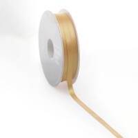 Double sided satin ribbons gold | 25 mx16 mm