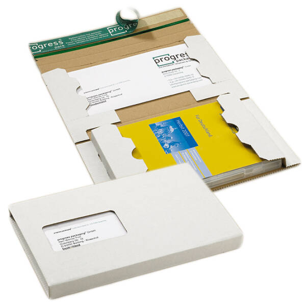 DVD mailer white 192x141x15 mm (DIN long/window left)