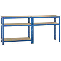 Metal heavy duty shelving blue 1800x1200x400 mm - 5 shelves