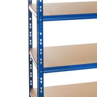 Metal heavy duty shelving blue 1800x1200x400 mm - 5 shelves