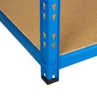 Metal heavy duty shelving blue 1800x1200x400 mm - 5 shelves