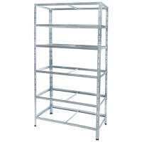 Galvanized metal heavy duty shelving 2200x900x600 mm - 6...