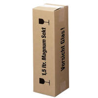 Kombiwell Flaschenkartons | 1 Magnumflasche 1,5 L | 131x131x424 mm