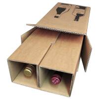 PREMIUM bottle cartons | 2 bottles 0,75 - 1 l | 204x108x368 mm