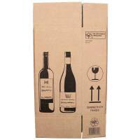 PREMIUM bottle cartons | 2 bottles 0,75 - 1 l | 204x108x368 mm