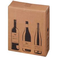 PREMIUM bottle cartons | 3 bottles 0,75 - 1 l | 305x108x368 mm