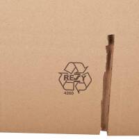 BOXXwell Flaschenversandkartons | 2 Flaschen 0,75 - 1 L | 202x102x380 mm